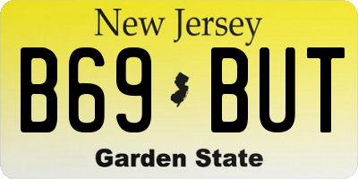 NJ license plate B69BUT
