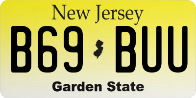 NJ license plate B69BUU