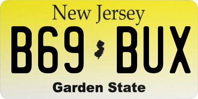 NJ license plate B69BUX