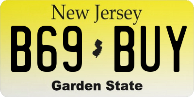 NJ license plate B69BUY