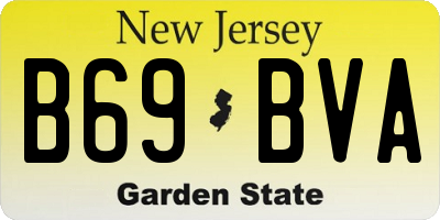 NJ license plate B69BVA