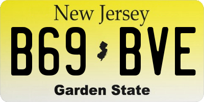 NJ license plate B69BVE