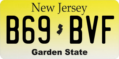 NJ license plate B69BVF