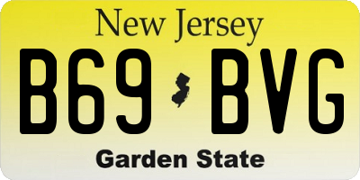 NJ license plate B69BVG