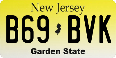 NJ license plate B69BVK