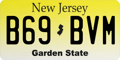 NJ license plate B69BVM