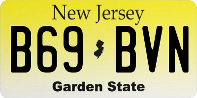 NJ license plate B69BVN