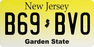 NJ license plate B69BVO