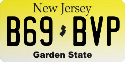 NJ license plate B69BVP