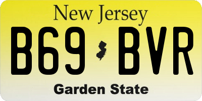 NJ license plate B69BVR