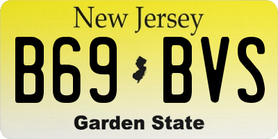 NJ license plate B69BVS