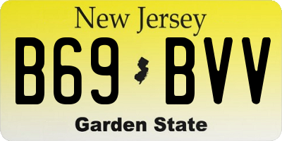 NJ license plate B69BVV