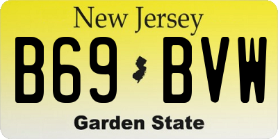 NJ license plate B69BVW