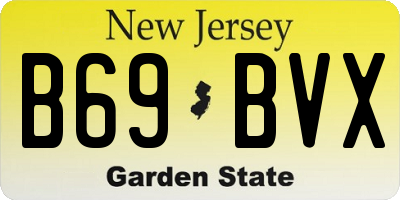 NJ license plate B69BVX
