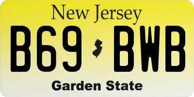 NJ license plate B69BWB