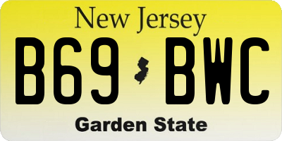 NJ license plate B69BWC