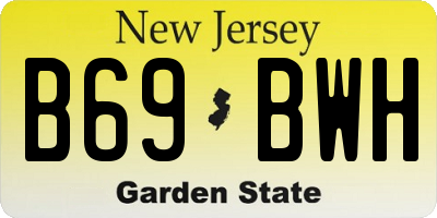 NJ license plate B69BWH