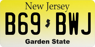 NJ license plate B69BWJ