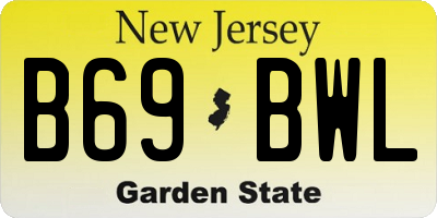 NJ license plate B69BWL
