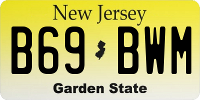 NJ license plate B69BWM