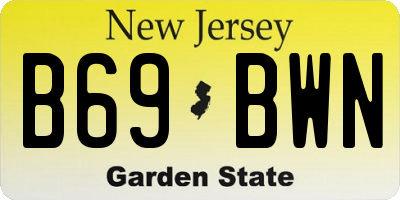NJ license plate B69BWN