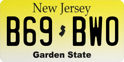 NJ license plate B69BWO