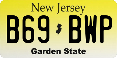 NJ license plate B69BWP