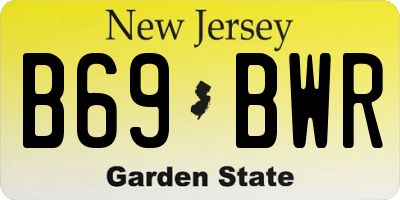 NJ license plate B69BWR