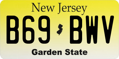 NJ license plate B69BWV