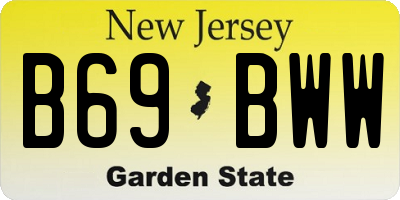 NJ license plate B69BWW