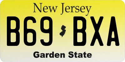 NJ license plate B69BXA