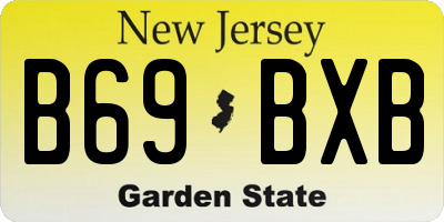 NJ license plate B69BXB