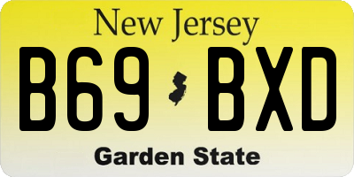 NJ license plate B69BXD