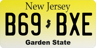NJ license plate B69BXE