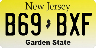 NJ license plate B69BXF