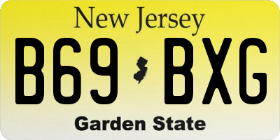 NJ license plate B69BXG