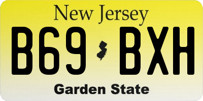 NJ license plate B69BXH