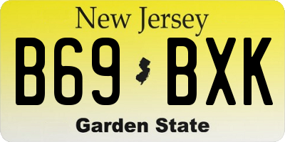 NJ license plate B69BXK