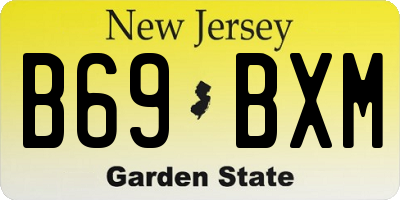 NJ license plate B69BXM