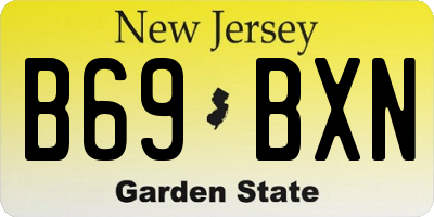 NJ license plate B69BXN