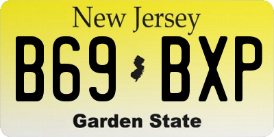 NJ license plate B69BXP