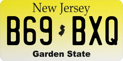 NJ license plate B69BXQ