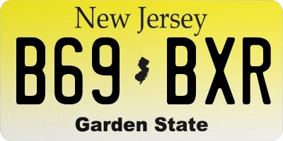 NJ license plate B69BXR