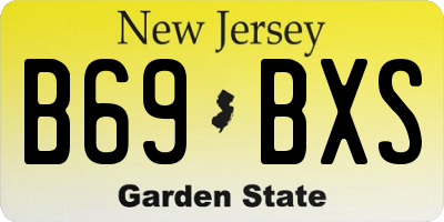 NJ license plate B69BXS