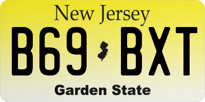 NJ license plate B69BXT