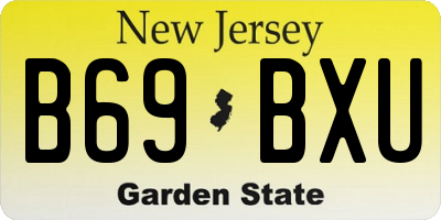 NJ license plate B69BXU
