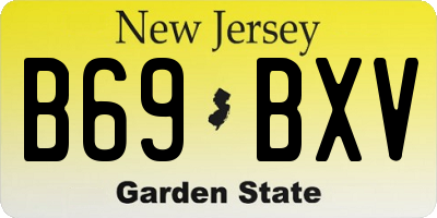 NJ license plate B69BXV