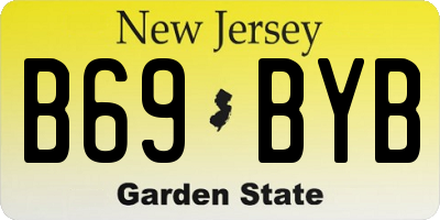NJ license plate B69BYB
