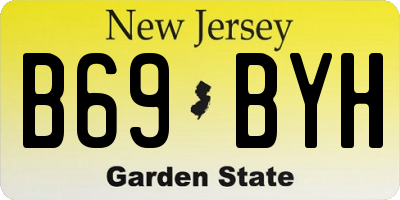NJ license plate B69BYH