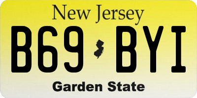 NJ license plate B69BYI